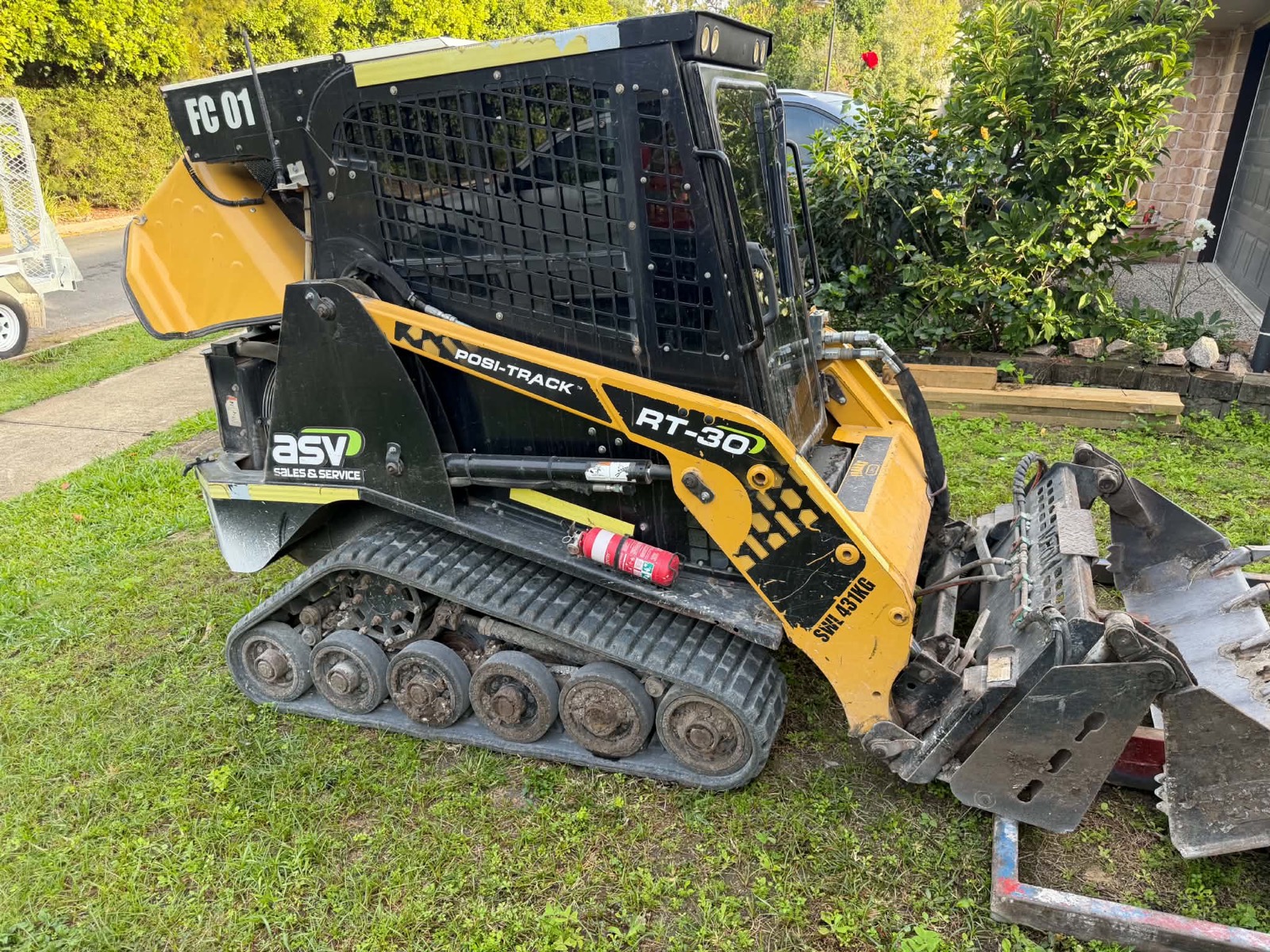 Posi-Track loader serviced on site on the Sunshine Coast
